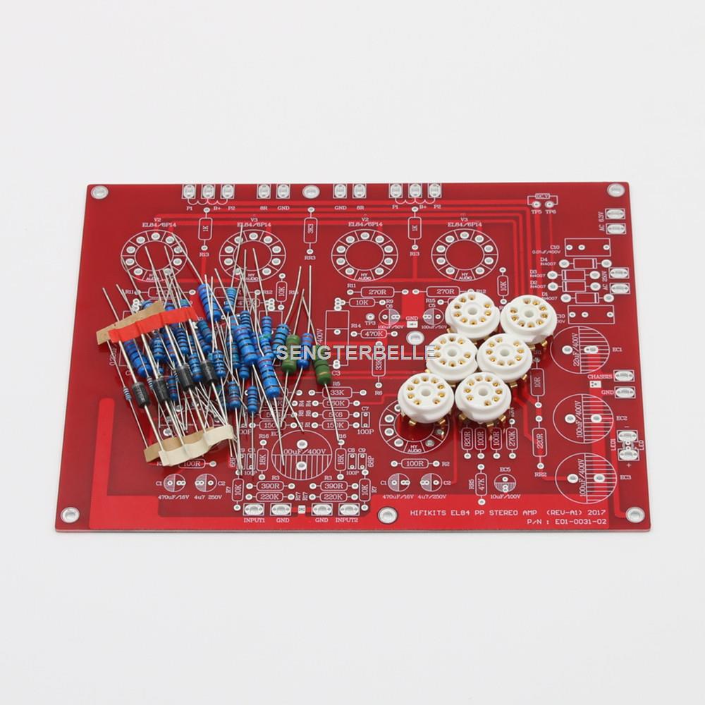 Audio Amplifier Board - HiFi EL84 +ECF80 Stereo İtme-Çekme Tüp