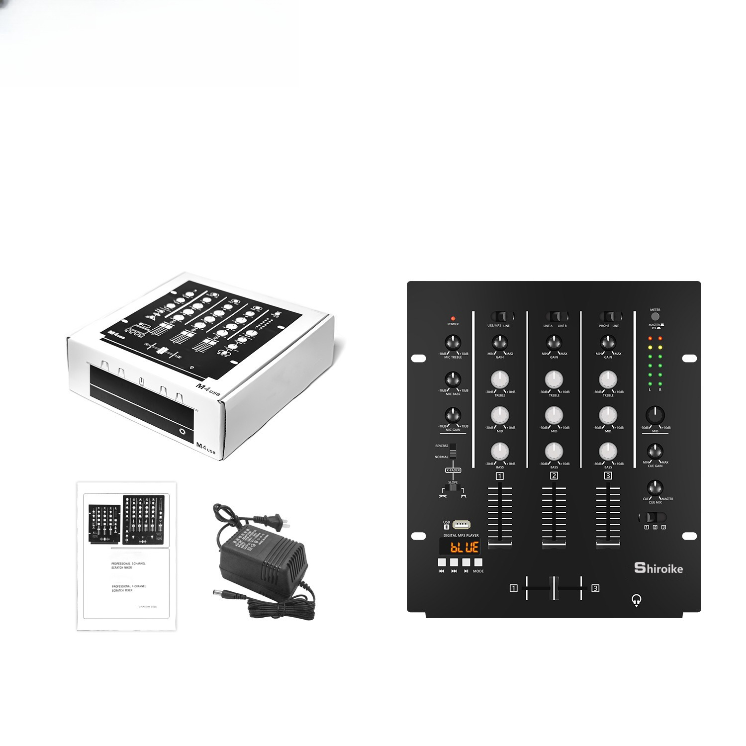 Audio Interface - 4 Kanallı DJ Mikseri, Profesyonel KTV
