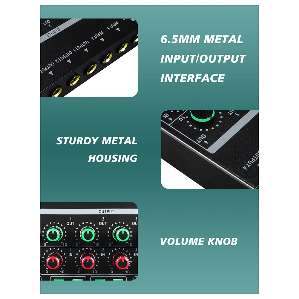 Headphone Amplifier - (MEOF] -LQ04 4 Kanallı Mikser 4