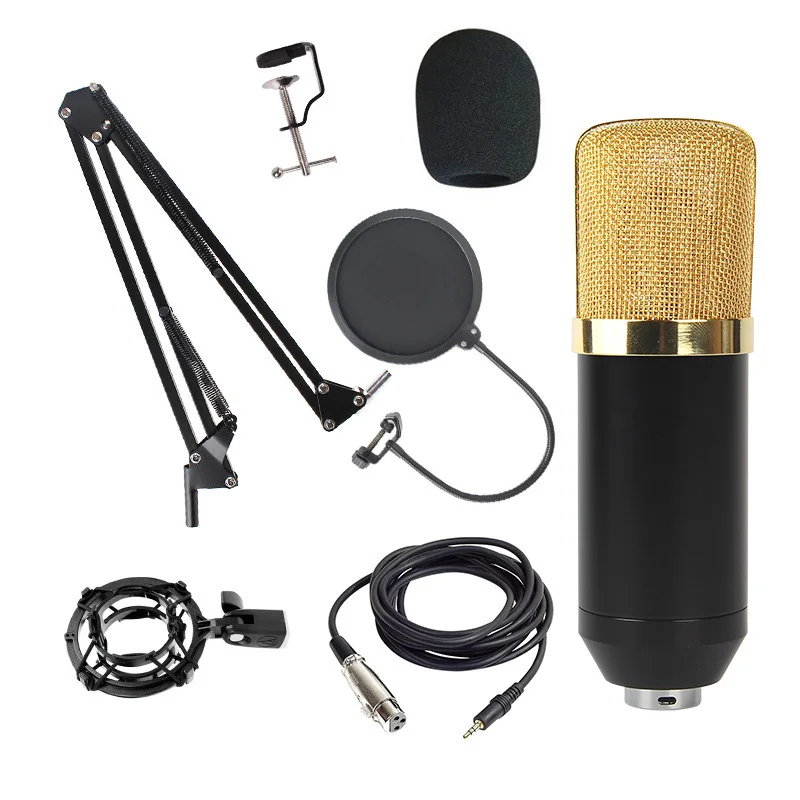 Condenser Microphone Kit - BM800 Kondenser Mikrofon Seti, Canlı Yayın,