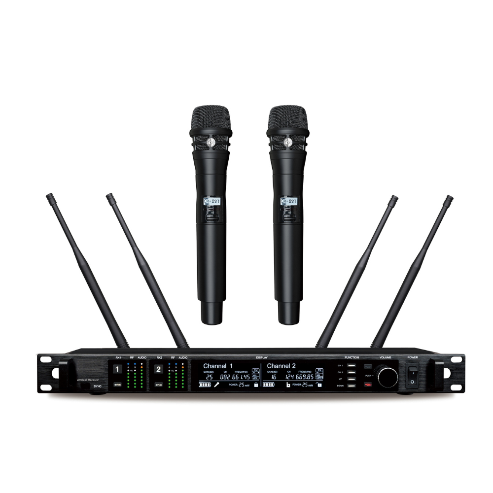 Ribbon Microphone - AD4D 2 Kanallı Çift UHF Gerçek