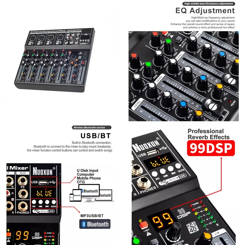 Audio Interface - Ses Mikseri Ses Kartı Konsol Masa