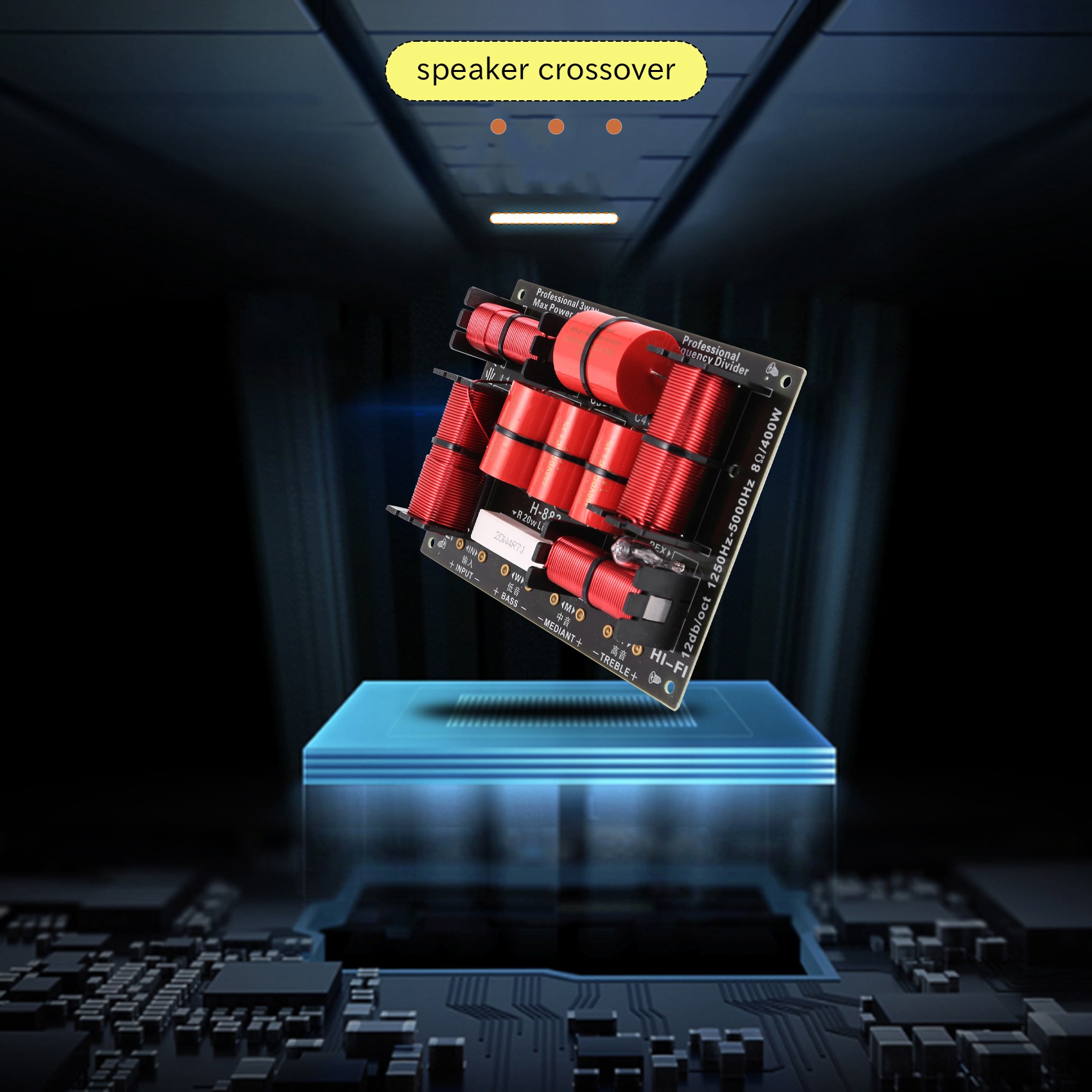 Speaker Crossover - Mükemmel-400W 3 Yollu Geçiş Bölücü Hifi