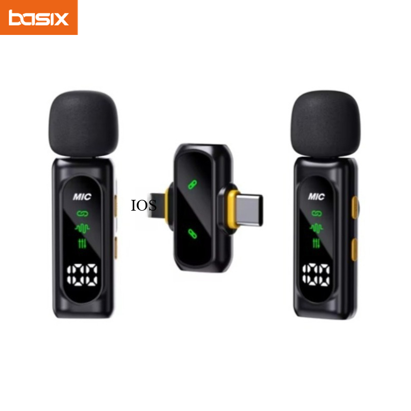 Condenser Microphone Kit - iPhone Android için Mini Kablosuz Yaka