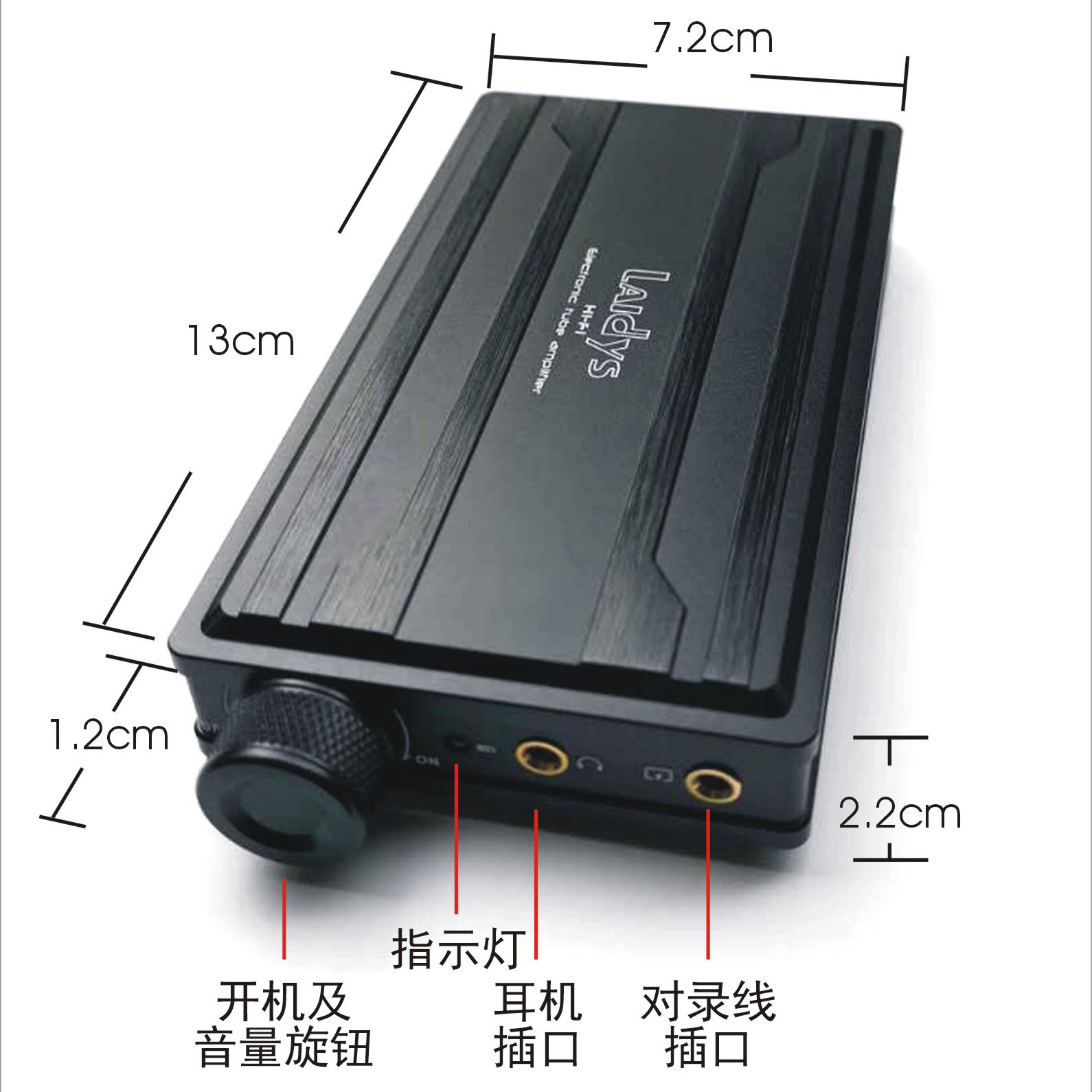 Headphone Amplifier - LAIDYS Taşınabilir Tüp Tipi Kulaklık Amplifikatörü,