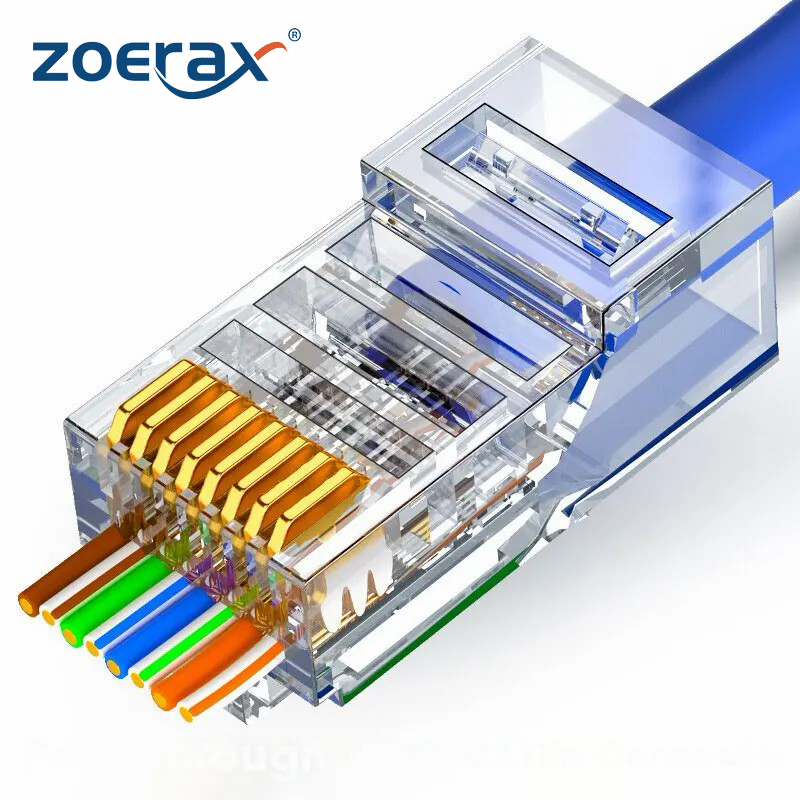 Rj45 Jack - ZOERAX 50/100 ADET RJ45 Geçiş Konnektörü