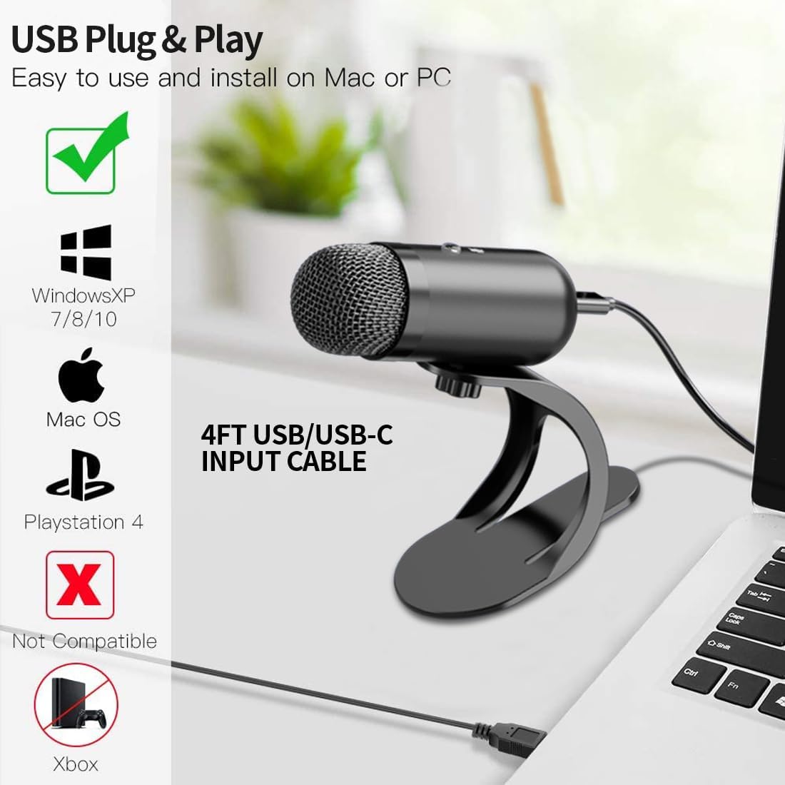 Microphone Capsule - Profesyonel USB Mikrofon Kondenser Konferans Mikrofonu