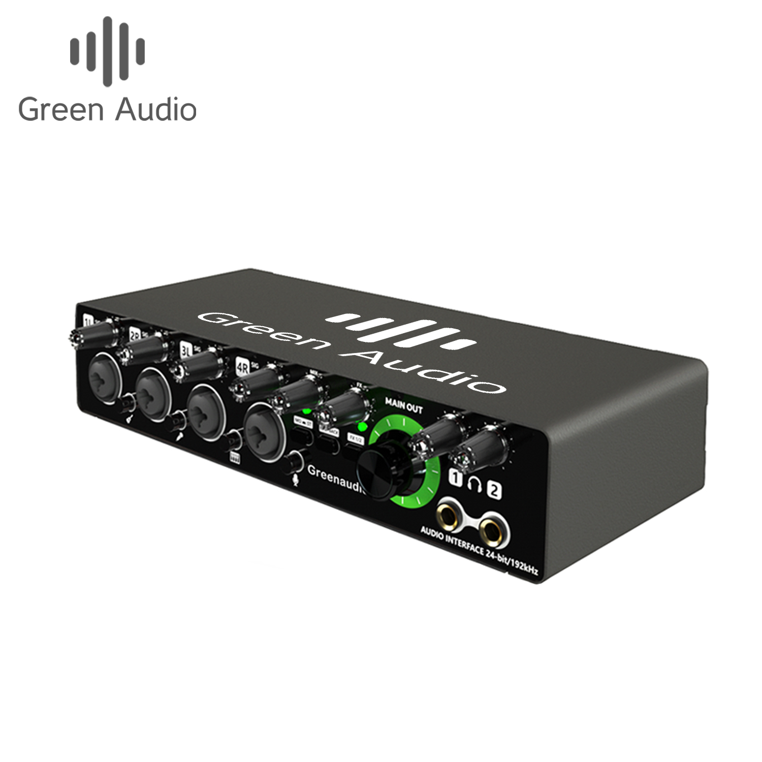 Audio Interface - GAX-MD44 Yeşil Ses USB Ses Kartı,