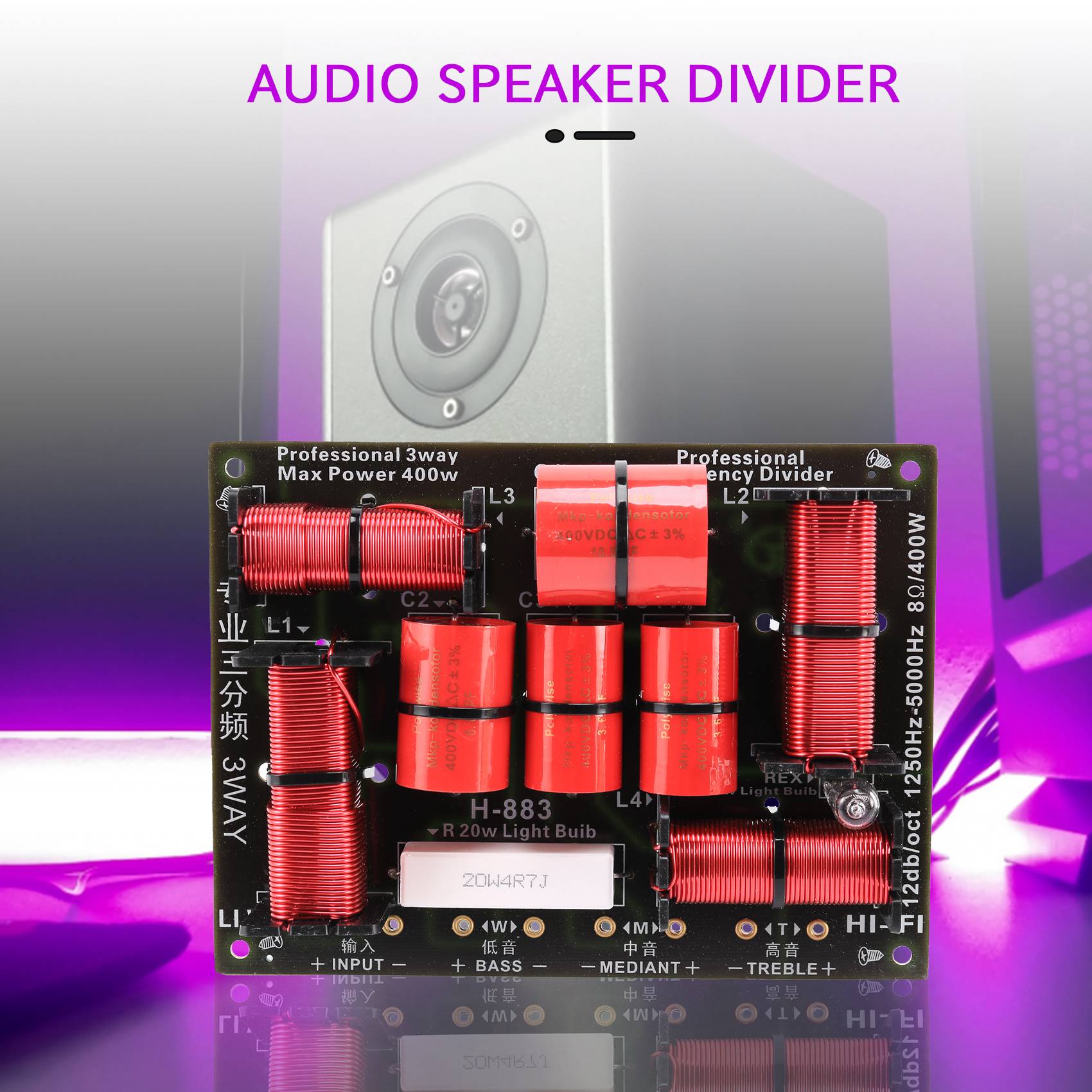 Mükemmel-400W 3 Yollu Geçiş Bö - Speaker Crossover incelemesi ve fiyatı