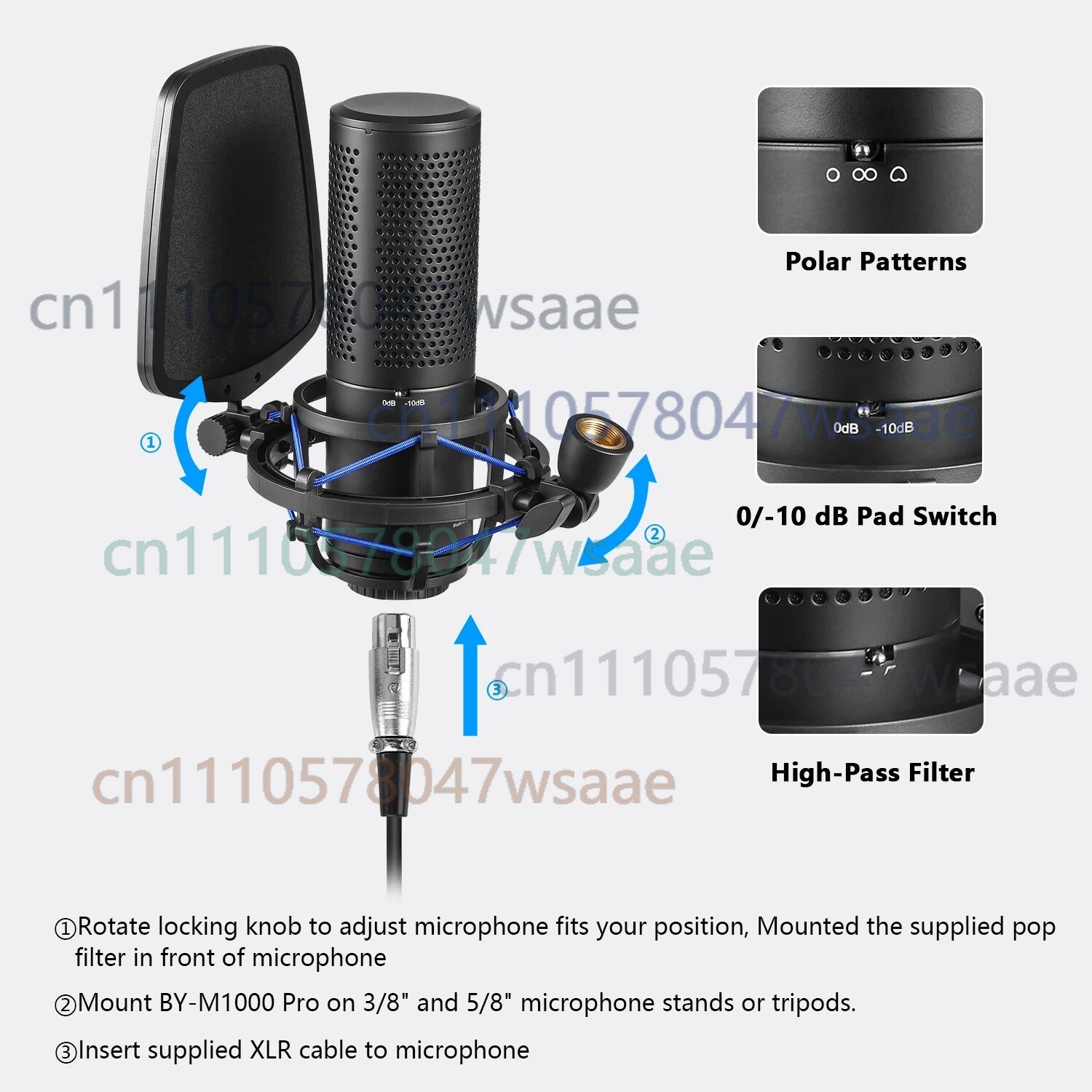 BOYA BY-M1000 PRO Büyük Diyafr - Condenser Microphone Kit incelemesi ve fiyatı